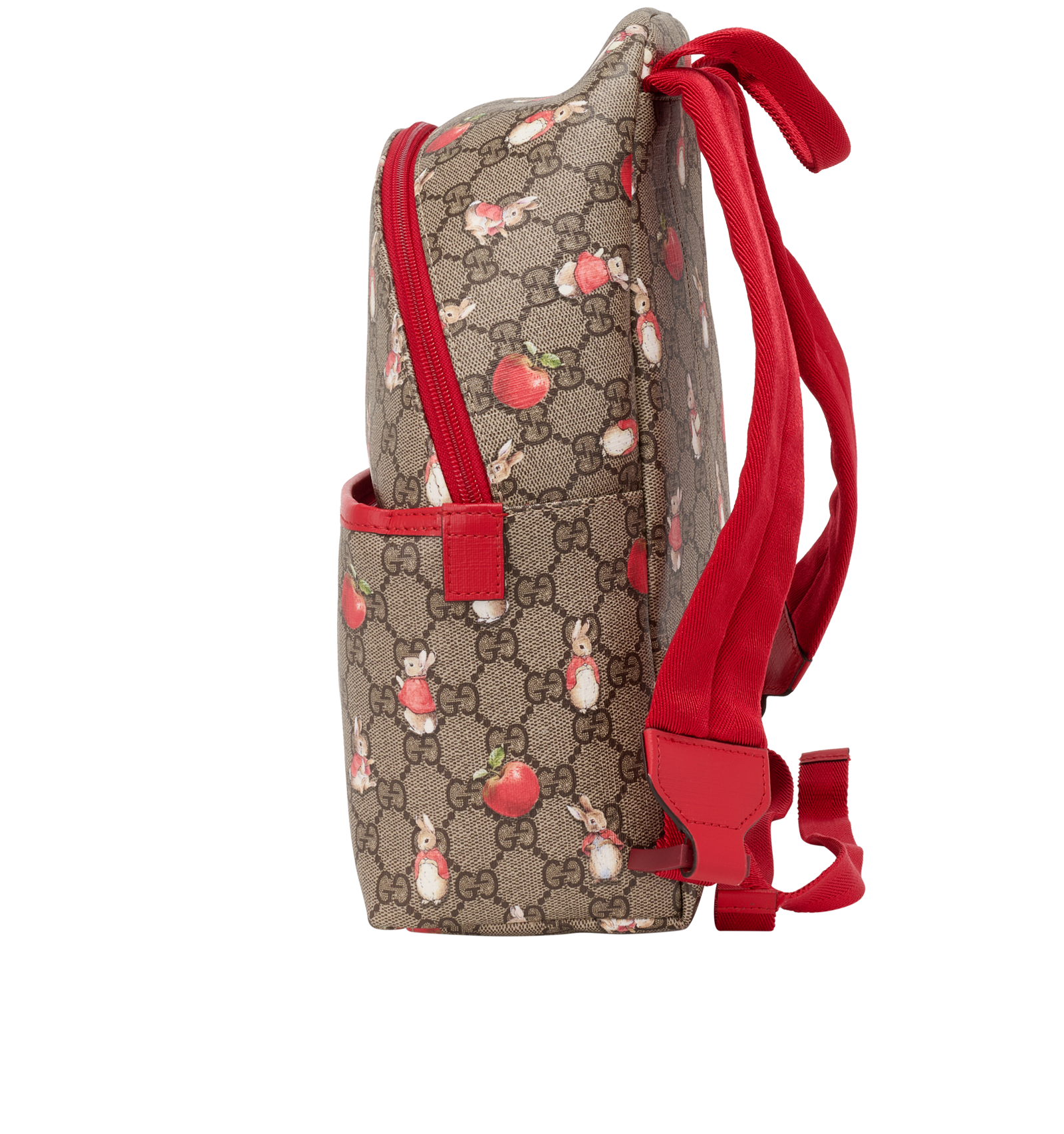 Peter Rabbit GG Backpack, &pound;450, Handbags, Beige/Red, Canvas, Bottom view